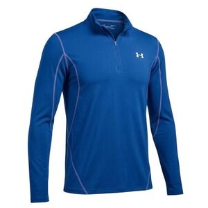 Under Armour‎ Mens Medium Blue ColdGear Half Zip Long Sleeve Athletic Pullover